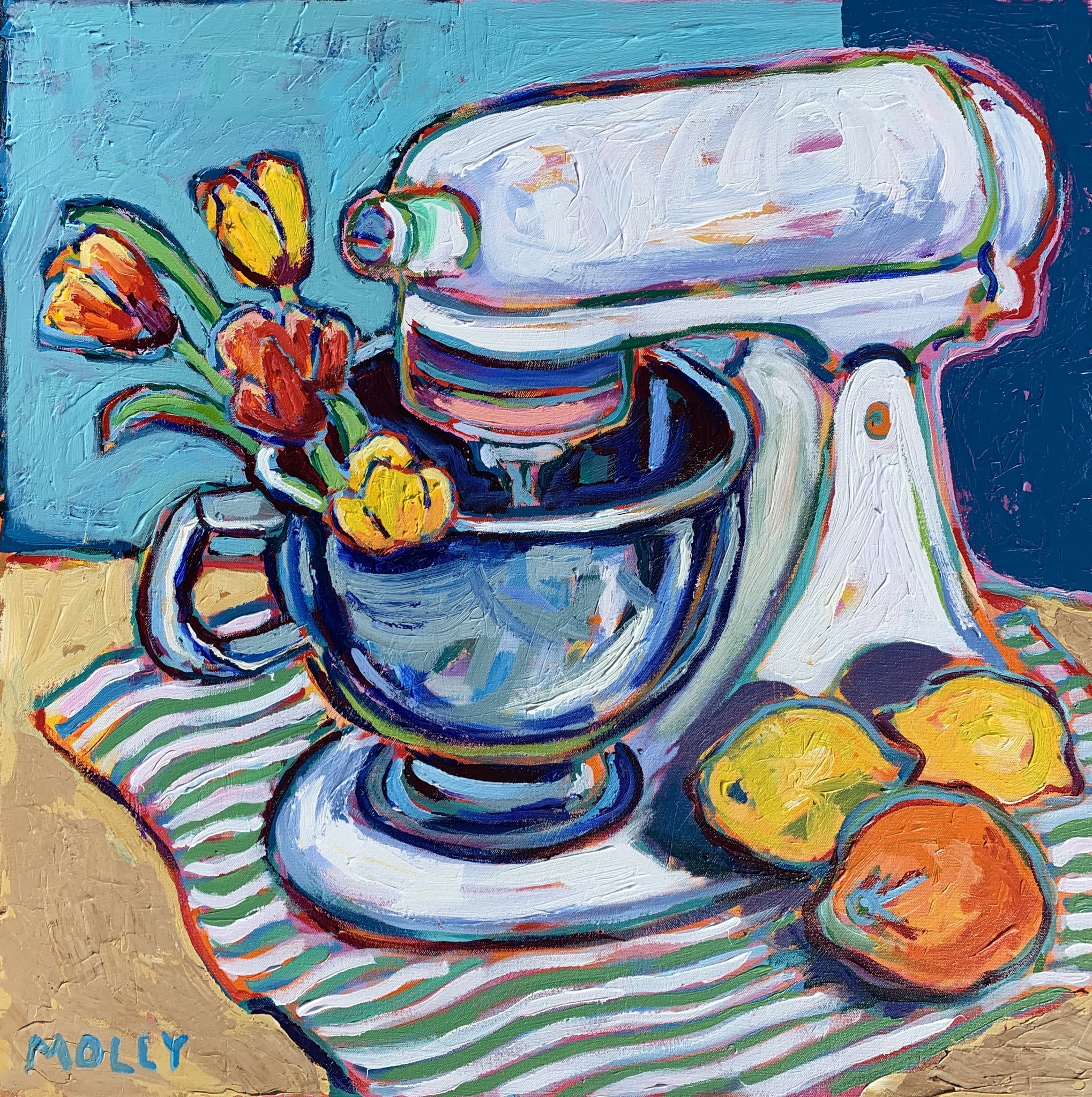 Bake with Me #2, 30x30, Acrylic on Canvas